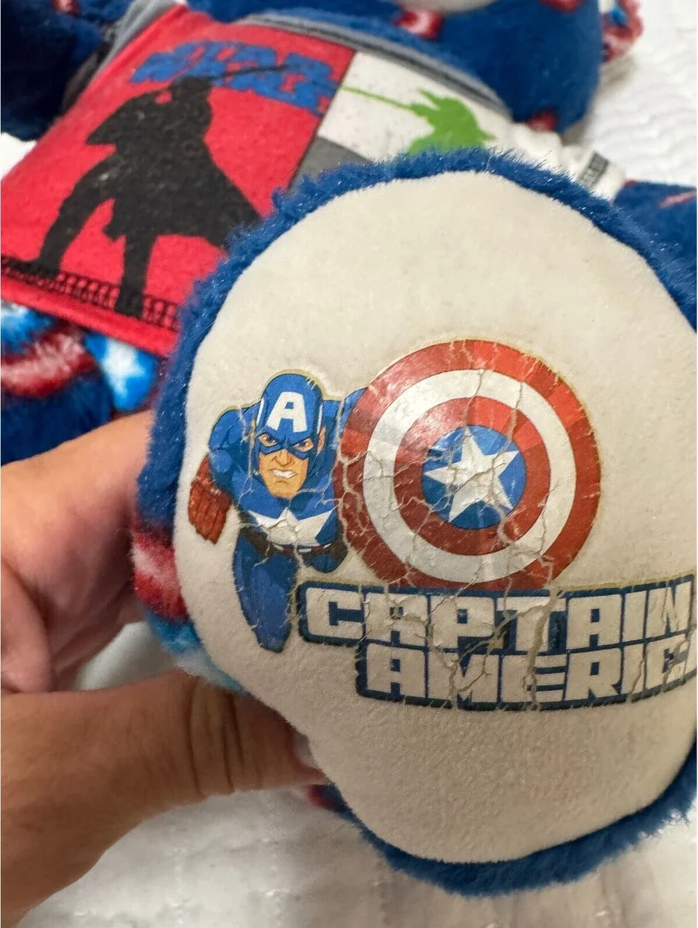Build-A-Bear Captain America Marvel Blue Plush Bear Star Wars Shirt 2014